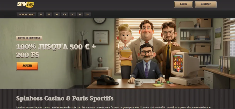 SpinBoss -- 400 % Jusqu'à 15 000 € + 400 FS homepage casino acceptant neosurf