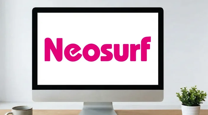 Logo Neosurf affiché sur un écran d'ordinateur pour casino en ligne neosurf
